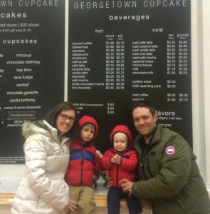 Family trip to Georgetown Cupcake in Boston for treats!