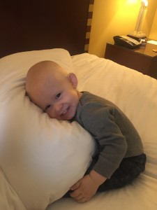 Playing in hotel rooms! So fun!