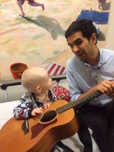 Mac & Julio doing music therapy